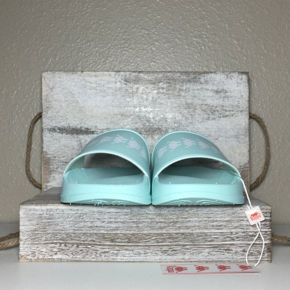 Kappa Banda Adam 4 Slide UNISEX Sandals Green Aqua White Size 8 Brand New - Picture 6 of 6